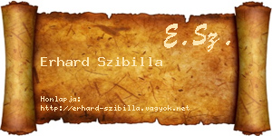 Erhard Szibilla névjegykártya